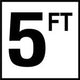 Inlays 5Ft Sm 5 W/Ft Depth Marker-Ceramic Black/White Smooth 6