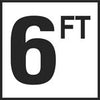 Inlays 6Ft Sm 6 W/Ft Depth Marker-Ceramic Black/White Smooth 6