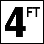 compare product Inlays 4Ft Sr 4 W/Ft Depth Marker-Ceramic Black/White Skid Resistant 6