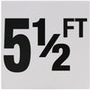 5-1/2Ft Sr Inlays 5-1/2 W/Ft Depth Marker-Ceramic Blk/White Skid Resistant 6