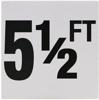 5-1/2Ft Sr Inlays 5-1/2 W/Ft Depth Marker-Ceramic Blk/White Skid Resistant 6" Depth Marker 5-1/2 Ft Skid Resistant 6In X 6In Ceramic  | C620055