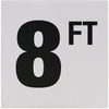 8Ft Sr Inlays 8 W/Ft Depth Marker-Ceramic Blk/White Skid Resistant 6