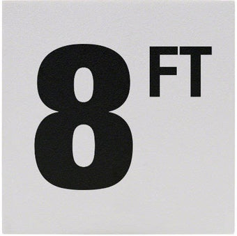 compare product 8Ft Sr Inlays 8 W/Ft Depth Marker-Ceramic Blk/White Skid Resistant 6