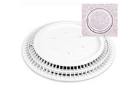 Color Match 10" VGB Pebble Top Drain Cover, Includes Riser Ring, Base Ring and Phillips Screws, Round, White | 10-PTD-101A
