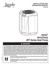 Jandy JRT Heat Pump 2000/2500/3000 Anchor Bracket Set | R0936600