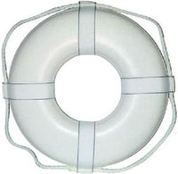 Kemp USA 20" Coast Guard Approved Ring Buoy, White | 10-206-WHI
