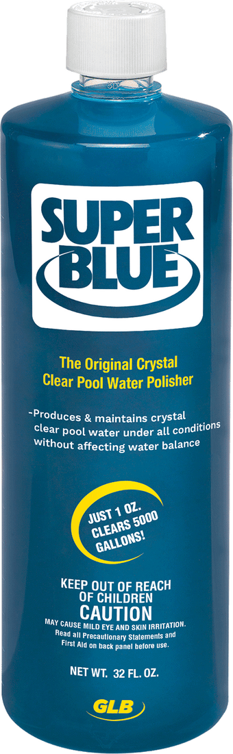 compare product GLB Super Blue Concentrated Water Clarifier, 32 oz Bottle 12/Case | 71205