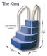Merlin King Blue Granite Step, Double Handrail | 30125