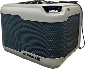 compare product Nirvana TR Series Trydent Pool Heat Pump, 27K BTU, 110V, 150 lbs, 26’’ 1 speed Fan, Double Titanium Exchanger, 10,000 gallons | TRYDENTTR30SF