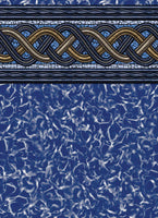 Ocean Blue 18'X33' Oval Crystal Wave Unibead AG Liner 52" Wall | 261833B52
