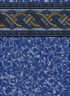 Ocean Blue 18'X33' Oval Crystal Wave Unibead AG Liner 54
