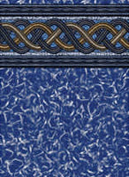 Ocean Blue 18'X33' Oval Crystal Wave Unibead AG Liner 54" Wall | 261833B54