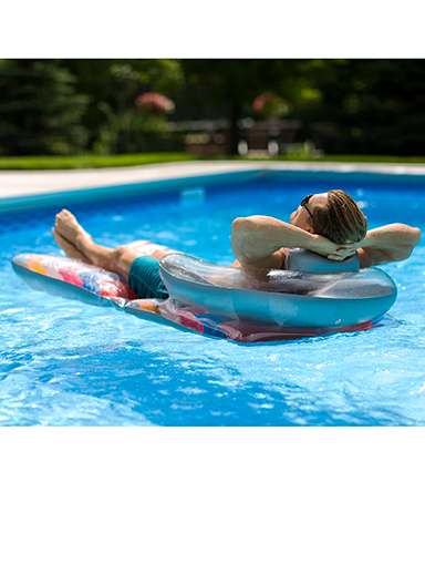 OCEAN BLUE CONVERTIBLE LOUNGER 74"
