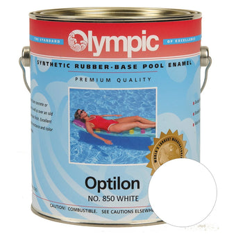 compare product Olympic Optilon Synthetic Rubber Base Enamel, White, 1 gal | 850-GL
