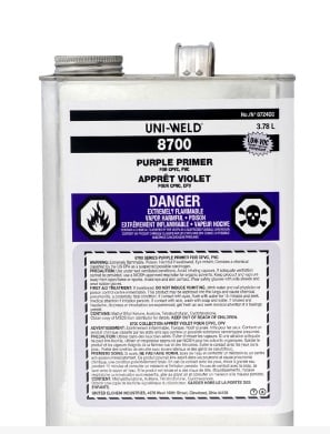 compare product Oatey Primer, 128 oz Can Purple Liquid High Etch 8700 Series