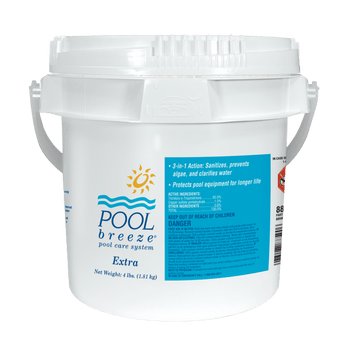 compare product Pool Breeze Extra Chlorine Tablets 4 lb Pail 6/Case | 88590