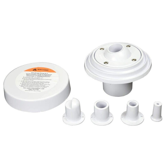 Pentair Complete Insider Wall Inlet Fittings, 1-1/2" Slip, 3/16", 1/2", 3/4", 90° Nozzles, White, Concrete | 08429-0000
