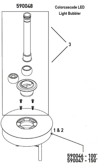 compare product Pentair ColorCascade LED Bubbler Accessory Kit | 590048