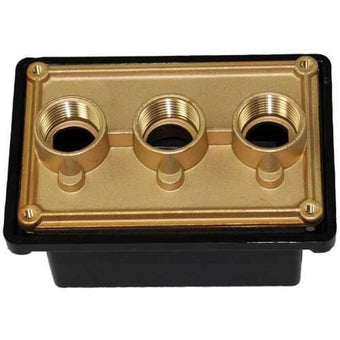 compare product Pentair Junction Box Brass Base w/ Polycarbonate Cover - (3) - 3/4 in. ports | 78310600
