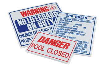 compare product Pentair Sign Pool Rules 18X24 Two Color | R230400