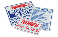 Pentair Sign Pool Rules 18X24 Two Color | R230400