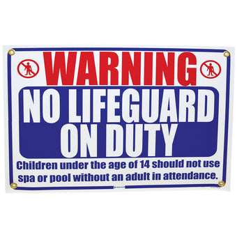 compare product Pentair Sign No Lifeguard On Duty, 18