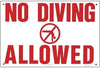 Pentair Sign No Diving Allowed, 12
