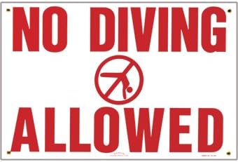compare product Pentair Sign No Diving Allowed, 12