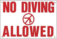 Pentair Sign No Diving Allowed, 12" x 18" | R231200