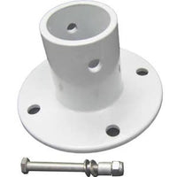 Perma-Cast 5 1/4" Slide Deck Flange 1.90" Tube White Aluminum | PF-3119