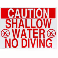 Poolmaster Sign-"Shallow Water- | 40341