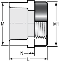 Sch. 40 PVC Adapter 1-1/2" Socket x Special Reinforced FIPT Standard | 435015SR