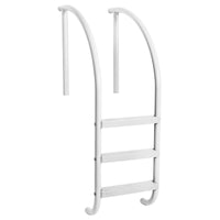Saftron Pool Rail To Ladder 24" Wide60  Height- White.  Includes Matching Steps, Escutcheons, Marine Grade 316 Ss Step Hardware And Bumpers | PTL-224-3S-W
