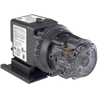 compare product Stenner Peristaltic Injector Pump Low Pressure Adjustable 2.5-50 Gpd, 3/8  Tubing Connections, 110V, 25 Psi Discharge Pressure, Self Priming (Model# 45Mjl5A3S) | 45MJL5A4STAA