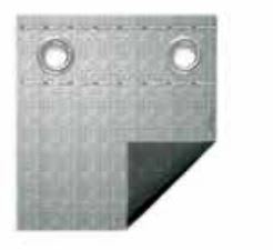 compare product Swimline Super Deluxe 16' x 32' Rectangle In Ground Winter Pool Cover, 5' Overlap, Silver/Black, 15 Year Warranty | CO142137R