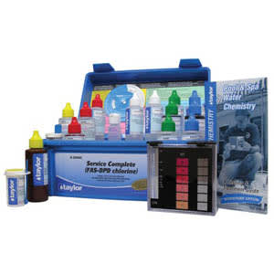 compare product Taylor Service Complete Kit, Chlorine, Ph, Aklalinity, Hardness, CYA, 8-Pack , 2 OZ | K-2006C-8