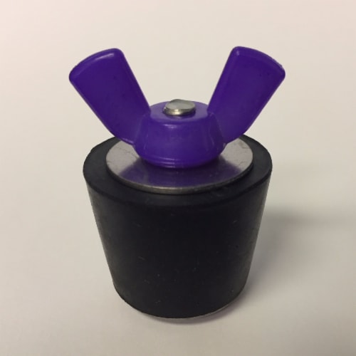 Winter Rubber Expansion Plug #6 w/ Purple Nylon Wing Nut for 1" Fitting