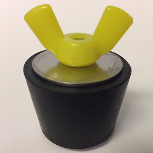 Winter Rubber Expansion Plug #7 w/ Yellow Nylon Wing Nut for 1-1/4" Pipe