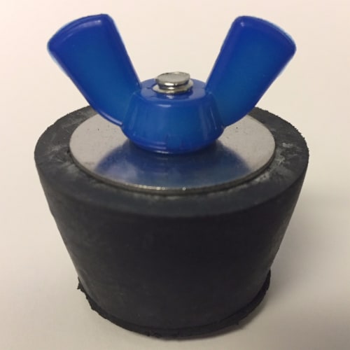 Winter Rubber Expansion Plug #8 w/ Blue Nylon Wing Nut for 1-1/2" Pipe
