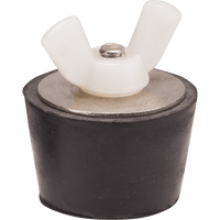 Winter Rubber Expansion Plug #4 w/ White Nylon Wing Nut for 3/4" & 1" Pipe