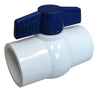 American Granby Ball Valve with Blue Handle, PVC SxS 1-1/2
