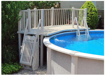 compare product Vinyl Works 5' x 13.5' Resin Fan Deck for A/G Pool | FD-T