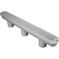 Waterway  32" Diamond Strip Drain, 2" S or 2 1/2" SPG, 2 - 2" MPT Plugs Included, White, Concrete | 6401360V