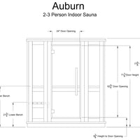 Auburn 2-3 Person Indoor Sauna