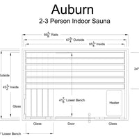 Auburn 2-3 Person Indoor Sauna