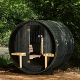 Audra 2-4 Person Canopy Barrel Sauna in Onyx