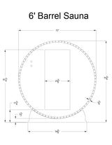 Audra 2-4 Person Canopy Barrel Sauna in Onyx