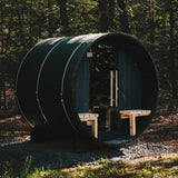 Audra 2-4 Person Canopy Barrel Sauna in Onyx