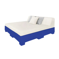 Affinity Square Sunbed With Backrest Cushion in White Fabric