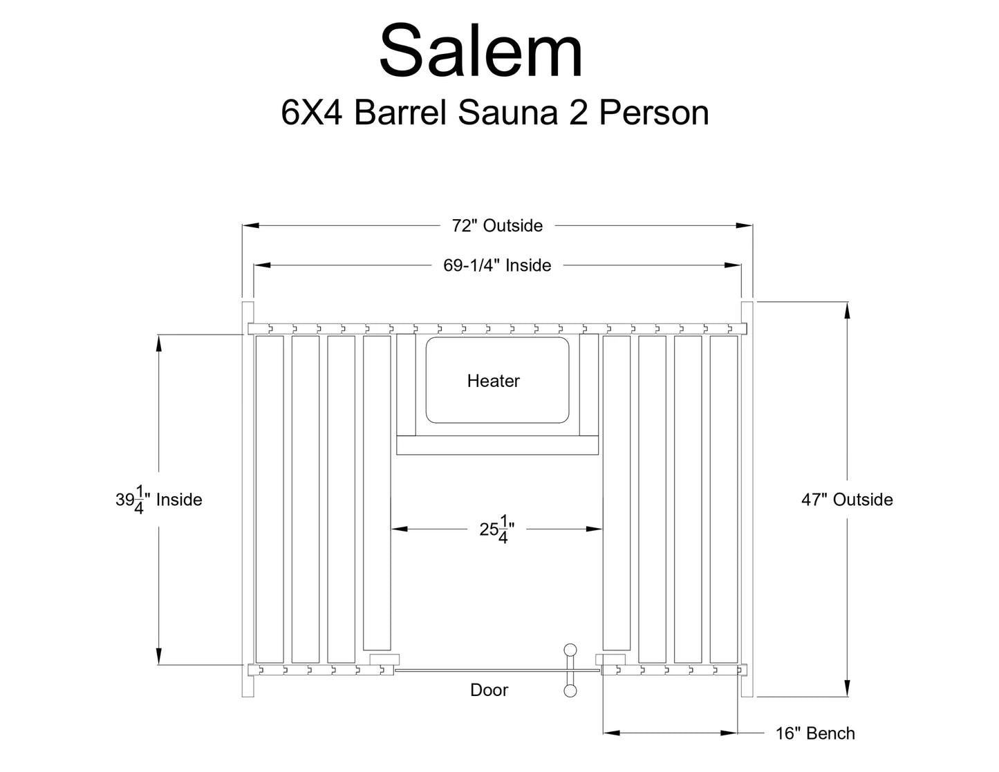 Salem 2 Person Barrel Sauna in Rustic Cedar